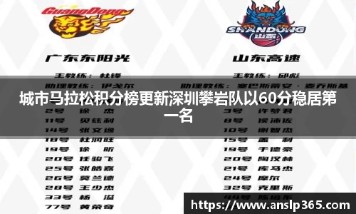 城市马拉松积分榜更新深圳攀岩队以60分稳居第一名